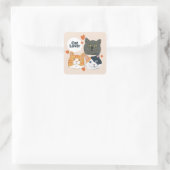 Autocollant Simple Amateur de Chat | papa de chat (Sac)