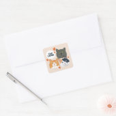 Autocollant Simple Amateur de Chat | papa de chat (Enveloppe)