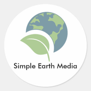 Autocollant simple de logo de médias de la terre