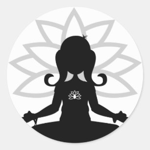 Autocollant simple de silhouette de yoga