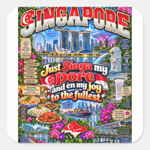 Autocollant Singapour