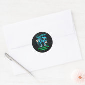 Autocollant Six Seven Pixel Meme 7e anniversaire (Enveloppe)