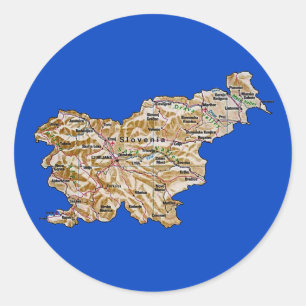 Autocollant Slovénie Map