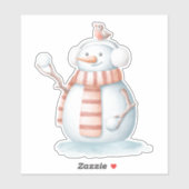 Autocollant Snowman (Feuille)
