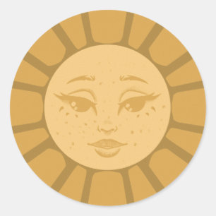 Autocollant Soleil Vintage