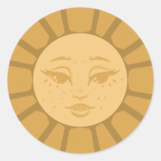 Autocollant Soleil Vintage (Devant)