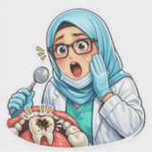 Autocollant Sourire de Dentiste (Devant)