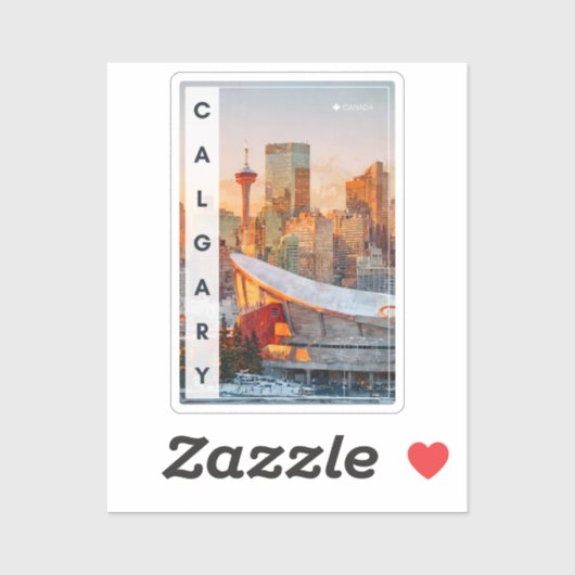 Autocollant Souvenir de Calgary (Feuille)