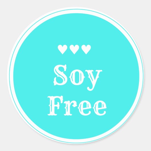 Autocollant Soy Free (Devant)