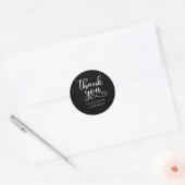 Autocollant spécifique au client, Merci noir ! (Enveloppe)