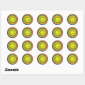 Autocollant spirale arc-en-ciel      (x20) (Feuille)