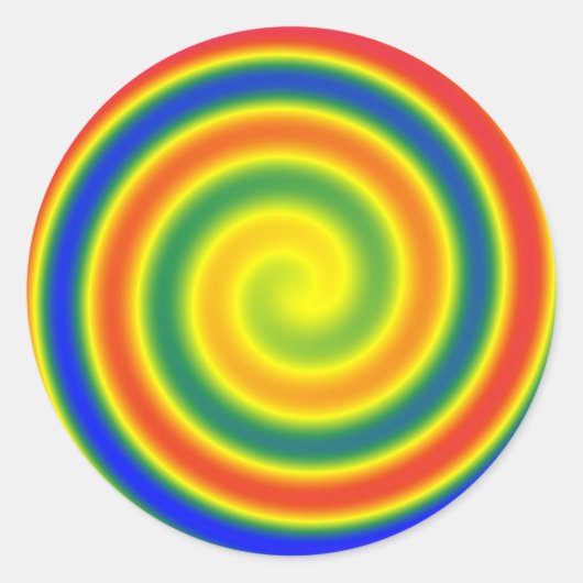 Autocollant spirale arc-en-ciel (x20) (Devant)