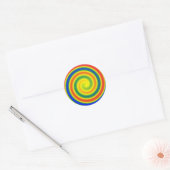 Autocollant spirale arc-en-ciel      (x20) (Enveloppe)