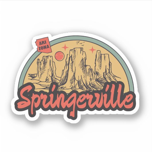 Autocollant Springerville, Arizona (Devant)