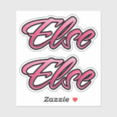 Autocollant sticker Else rose pâle décoloré (Feuille)