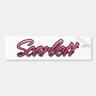 Autocollant sticker rose poudré Scarlett