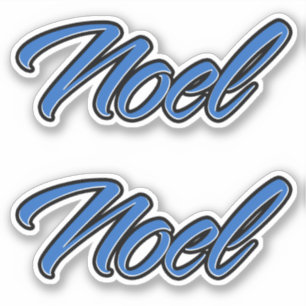 Autocollant Stickerset bleu nom de Noël