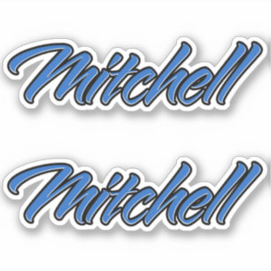 Autocollant Stickerset bleu pour Mitchell