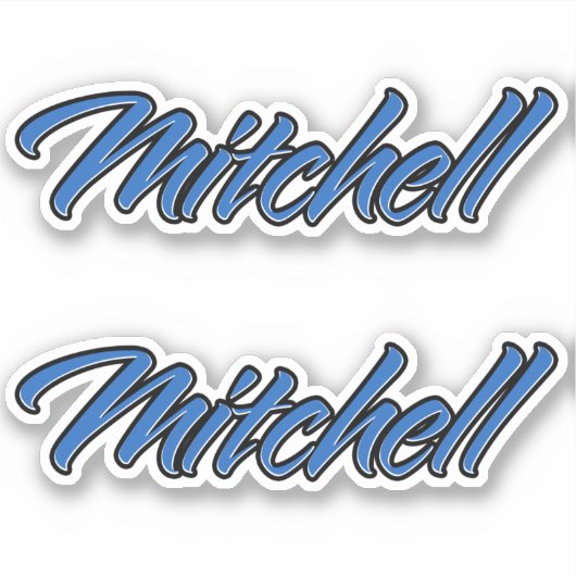 Autocollant Stickerset bleu pour Mitchell (Devant)
