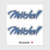 Autocollant Stickerset bleu pour Mitchell (Feuille)