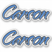Autocollant Stickerset Carson Nom bleu (Devant)