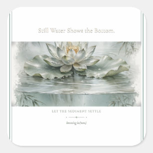 Autocollant Still Water Shows the Bottom
