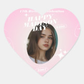 Autocollant style Fancafe pour anniversaire Kpop I (Devant)