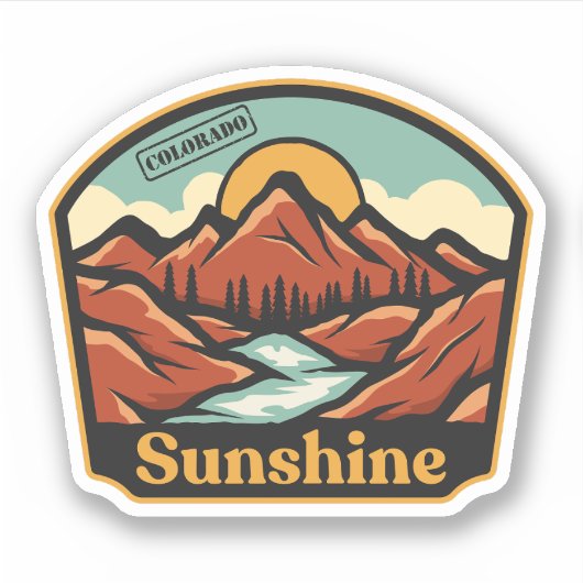 Autocollant Sunshine, Colorado (Devant)