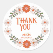 Autocollant super Fleur et feuille de marguerite (Devant)