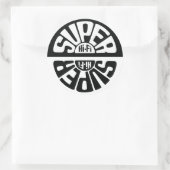 Autocollant Super Hi-Fi Noir/Blanc rond (Sac)