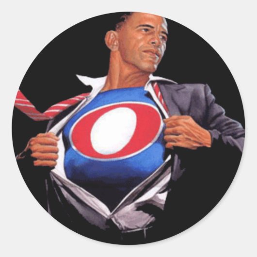 Autocollant Super Obama (Devant)