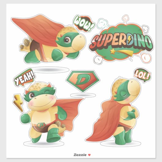Autocollant SuperDinos (Feuille)
