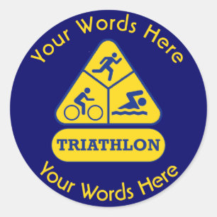Autocollant sur mesure de triathlon