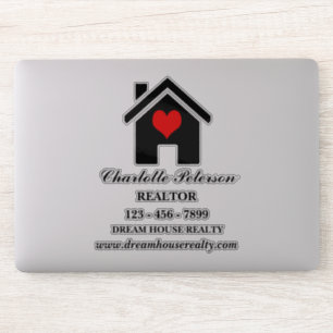 Autocollant sur ordinateur portable immobilier