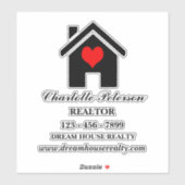 Autocollant sur ordinateur portable immobilier (Feuille)