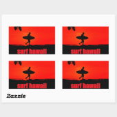 Autocollant surf hawaï (Feuille)