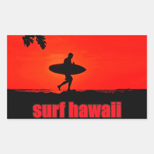 Autocollant surf hawaï (Devant)