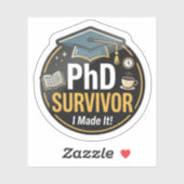 Autocollant Survivant de Doctorat (Feuille)