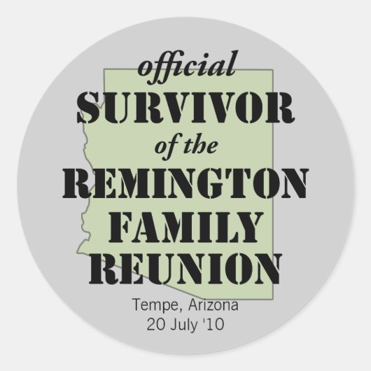 Autocollant survivant de la réunion familiale de l (Devant)