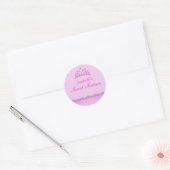 Autocollant Sweet16 Couronne Rose (Enveloppe)
