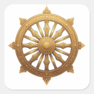 Autocollant Symbole Dhamma Chakk - Ancien Art Suki
