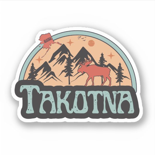 Autocollant Takotna, Alaska (Devant)