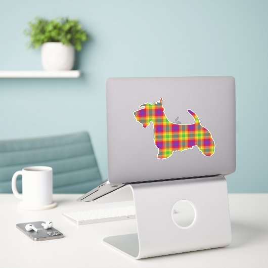 Autocollant Tartan Pride (Ordinateur portable sur le bureau)