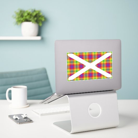Autocollant Tartan Pride (Ordinateur portable sur le bureau)