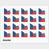 Autocollant tchèque, Prague, patriotique, Drapeau (Feuille)