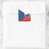 Autocollant tchèque, Prague, patriotique, Drapeau (Sac)
