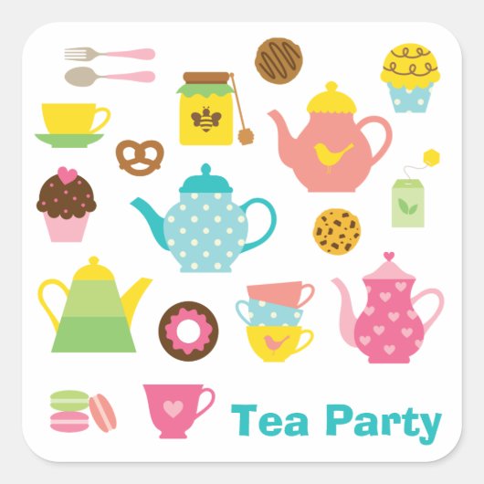 Autocollant Tea Party (Devant)