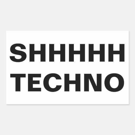 Autocollant TECHNO CHUTT (Devant)