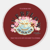 Autocollant Teintes Rouges OVERFLOW par Adiela Ako (Devant)