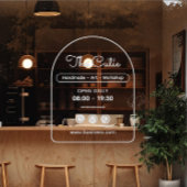 Autocollant tendance blanc pour vitrine de magasin